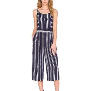 1. State x Revolve Striped Wide Cropped Jumpsuit Size L